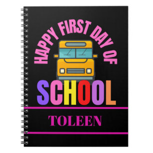 Caderno Espiral Primeiro Dia Personalizado Da Escola