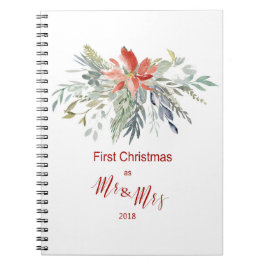 Caderno Espiral Primeiro Natal Juntos como Sr. e Sra.