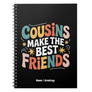 Caderno Espiral Primos fazem os melhores amigos irmãos e irmãs