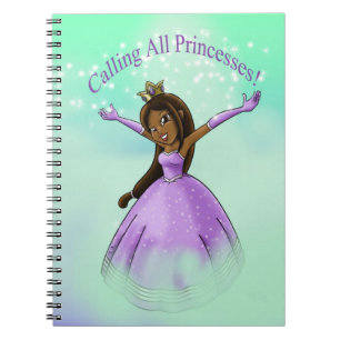 Caderno Espiral Princesa Americana Africana