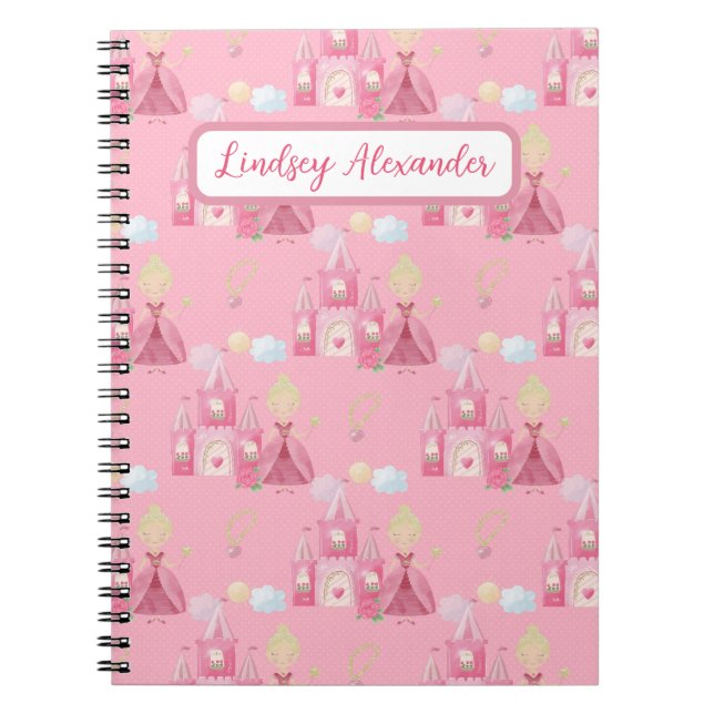 Caderno Espiral Princesa Bonita Personalizada (Frente)