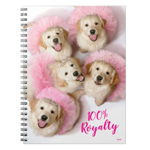 Caderno Espiral Princesa Cães em Tiaras