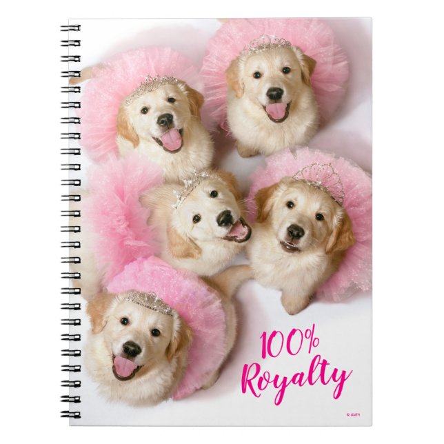 Caderno Espiral Princesa Cães em Tiaras (Frente)