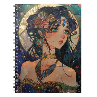 Caderno Espiral Princesa Celestial - Blues e Blooms