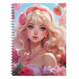 Caderno Espiral Princesa da flor