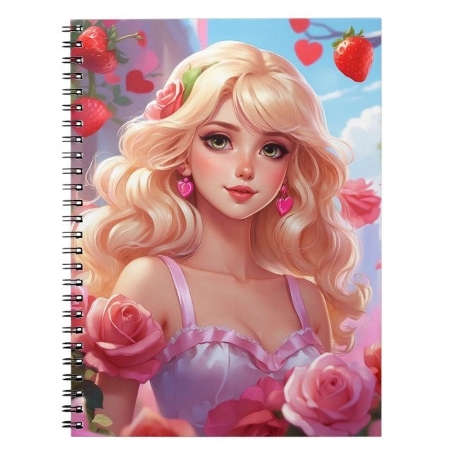 Caderno Espiral Princesa da primavera (Frente)