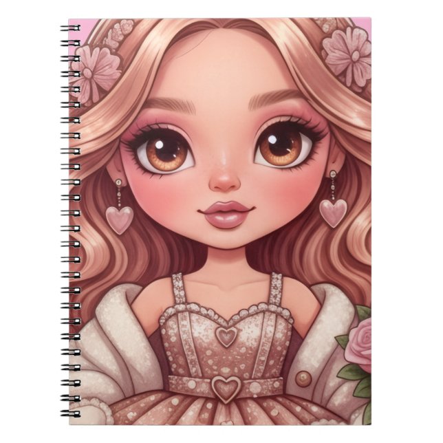 Caderno Espiral princesa de copas dall (Frente)