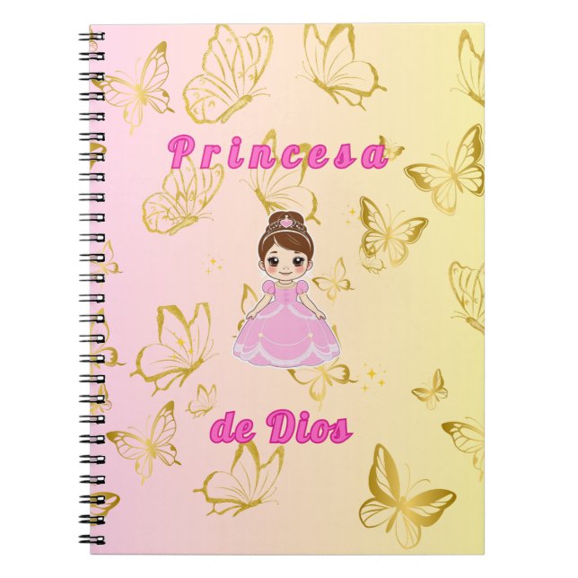 Caderno Espiral Princesa de Dios -edicion niñas  (Frente)