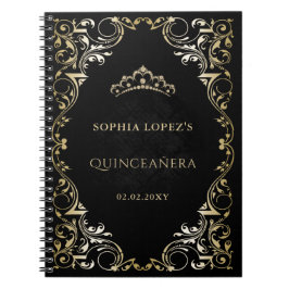 Caderno Espiral Princesa Dourada russa Tiara Quinceanera