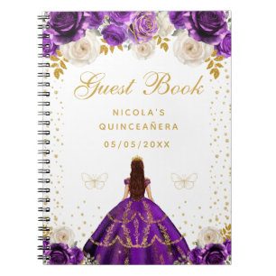 Caderno Espiral Princesa Floral Rósea Quinceañera