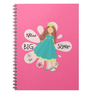 Caderno Espiral Princesa Irmã Marrom Cabelo