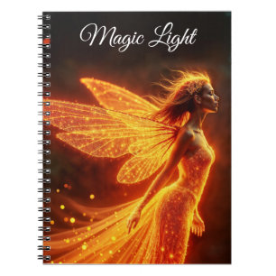 Caderno Espiral princesa luminosa de fogo giro na moda