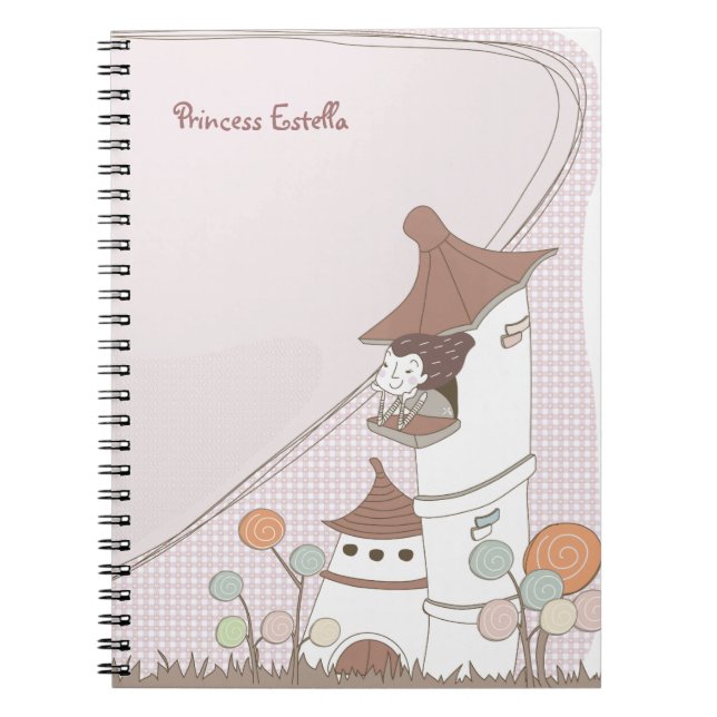 Caderno Espiral Princesa no Castelo Notebook (Frente)