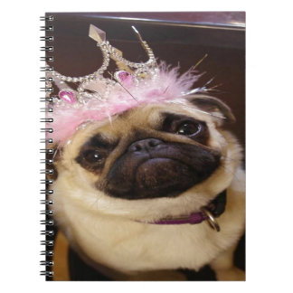 Caderno Espiral Princesa Pug