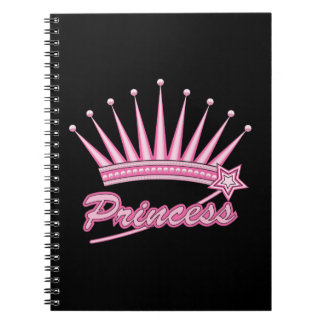 Caderno Espiral Princesa Rosa Coroa