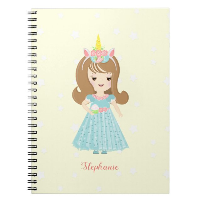Caderno Espiral Princesa Unicorn (Frente)