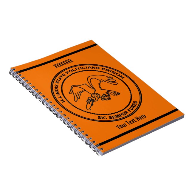 Caderno Espiral Prisão de Políticos do Estado do Illinois (Lado Direito)