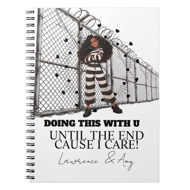 Caderno Espiral Prison Cards Long Distance Doing Time (Frente)