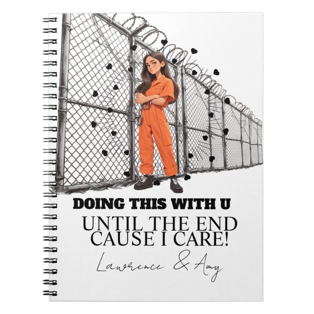 Caderno Espiral Prison Cards Long Distance Doing Time (Frente)