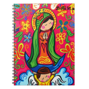 CADERNO ESPIRAL PRO CUSTOMIZÁVEL DE VIRGEN DE GUADALUPE CARICATUR