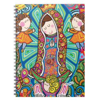 CADERNO ESPIRAL PRO CUSTOMIZÁVEL DE VIRGEN DE GUADALUPE CARICATURA