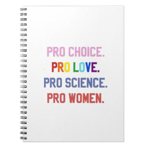 Caderno Espiral Pró-escolha Pro-Life Pro-Science Pro-Women