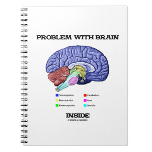 Caderno Espiral Problema com interior do cérebro (anatomia do
