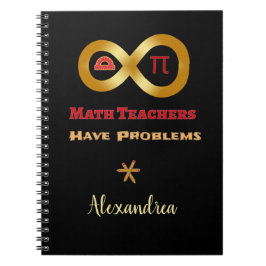 Caderno Espiral Problemas do professor de matemática Personalizaçã