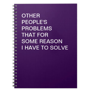 Caderno Espiral Problemas Engraçados das Outras Pessoas Humor do E