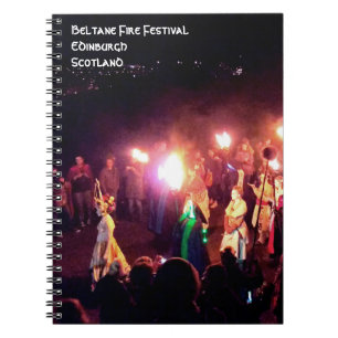 Caderno Espiral Procissão do festival do fogo de Beltane da rainh