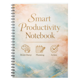Caderno Espiral Productivity Notebook Planning & Action Journal 