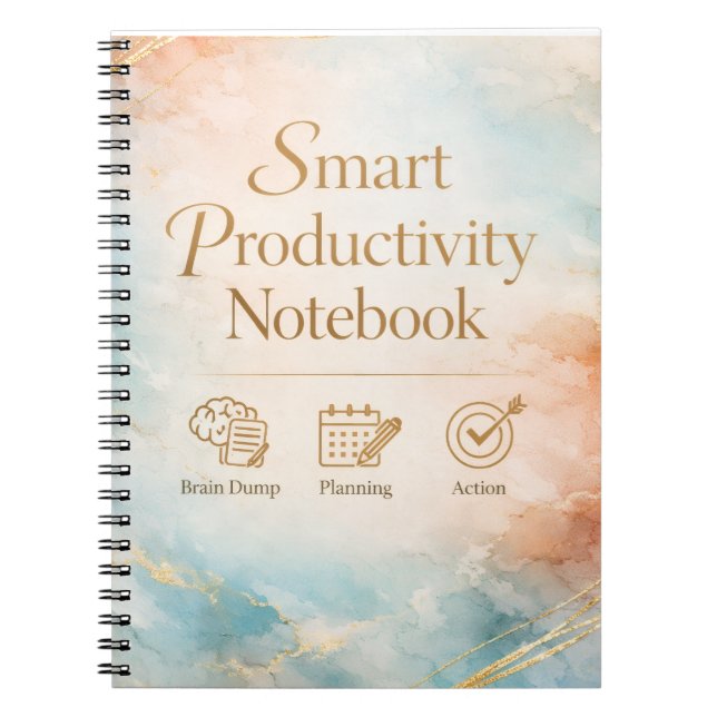 Caderno Espiral Productivity Notebook Planning & Action Journal  (Frente)