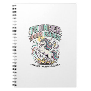Caderno Espiral Produto de Energia Unicórnio Chifre de Trovão Esti