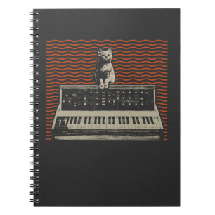 Caderno Espiral Produtor de Música Cat do Analog Modular Synthesi