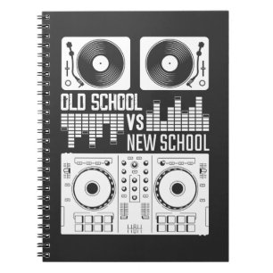 Caderno Espiral Produtor de música DJ Velho School Vinyl electro T