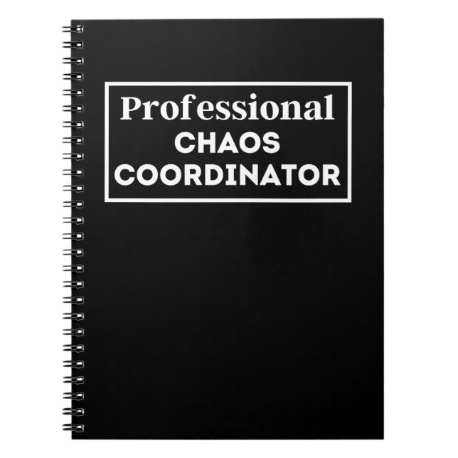 Caderno Espiral Professional Chaos Coordinator (Frente)