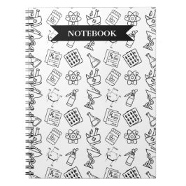 Caderno Espiral Professional Pharmacy Icon Pattern Notebook