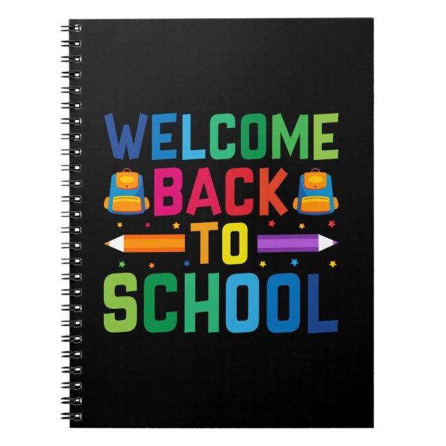 Caderno Espiral Professor Bem-vindo de volta à escola (Frente)