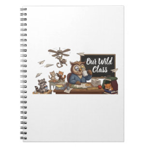 Caderno Espiral Professor Coruja Divertido Caos - Animais Capricho