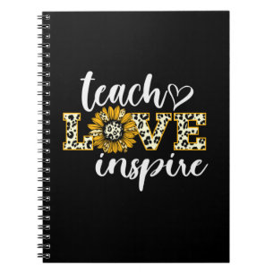 Caderno Espiral Professor Dando Presente Ensinando Amor Inspira Le