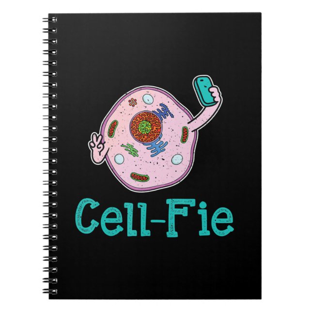 Caderno Espiral Professor de Ciência em Biologia Celular Engraçado (Frente)