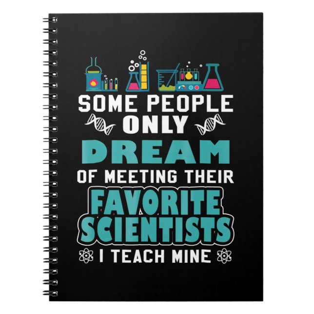 Caderno Espiral Professor de Ciência Ensina Biologia Física (Frente)