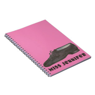 Caderno Espiral Professor de dança de Calçado personalizado Jazz -