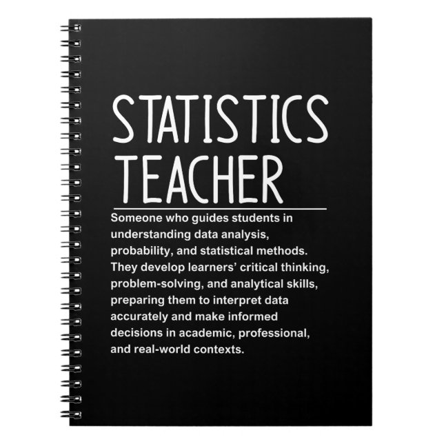 Caderno Espiral Professor de Estatística (Frente)