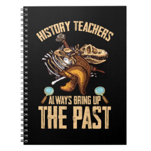 Caderno Espiral Professor de História Dinossauros Historiador Eng