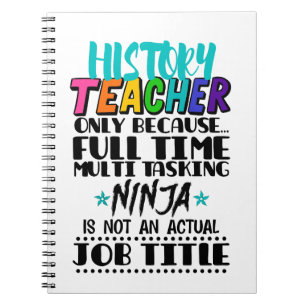 Caderno Espiral Professor de Histórico Somente Porque Multitarefa