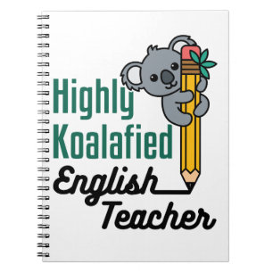 Caderno Espiral Professor de Inglês Altamente Koalificado