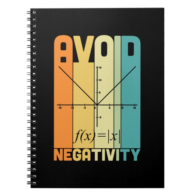 Caderno Espiral Professor de Matemática Evita Negatividade (Frente)