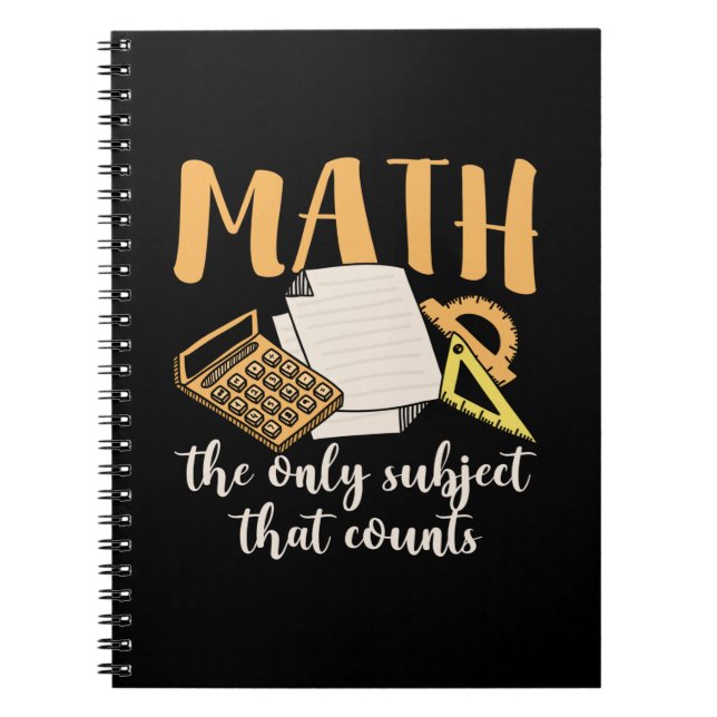 Caderno Espiral Professor De Matemática Matemática O Único Assunto (Frente)