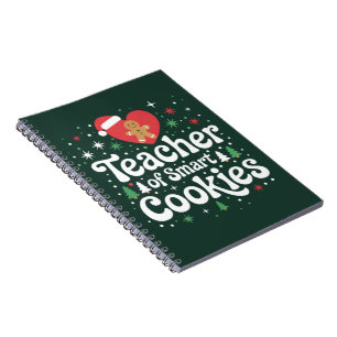 Caderno Espiral Professor de Natal de Biscoitos Inteligentes